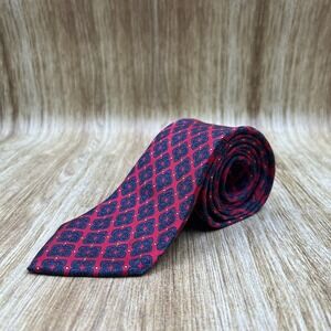 Givenchy Silk‎ Red Medallion Tie Geometric Pattern Luxury Designer Italy Made